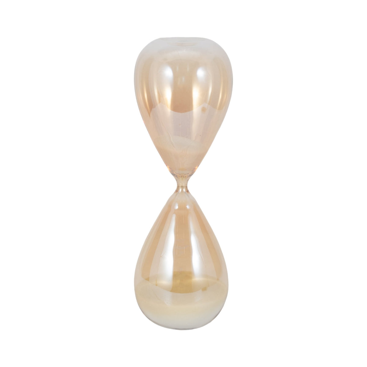 17" Midas Large Champagne Hourglass Table Decors| Sagebrook Home