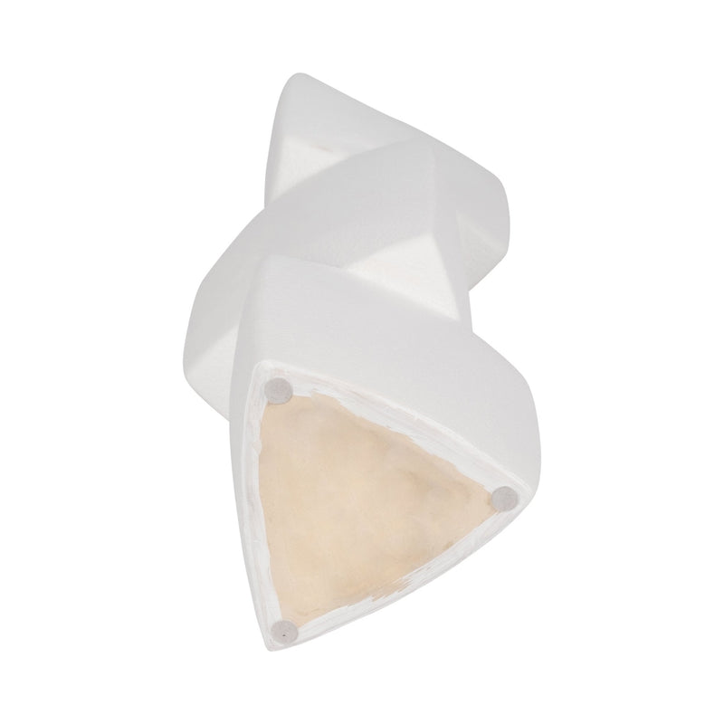 17" Stacked Triangle Rough Vase,ivory - Al Rugaib Furniture