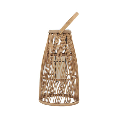 Bamboo, S/3 13/17/21" Woven Lantern, Brown