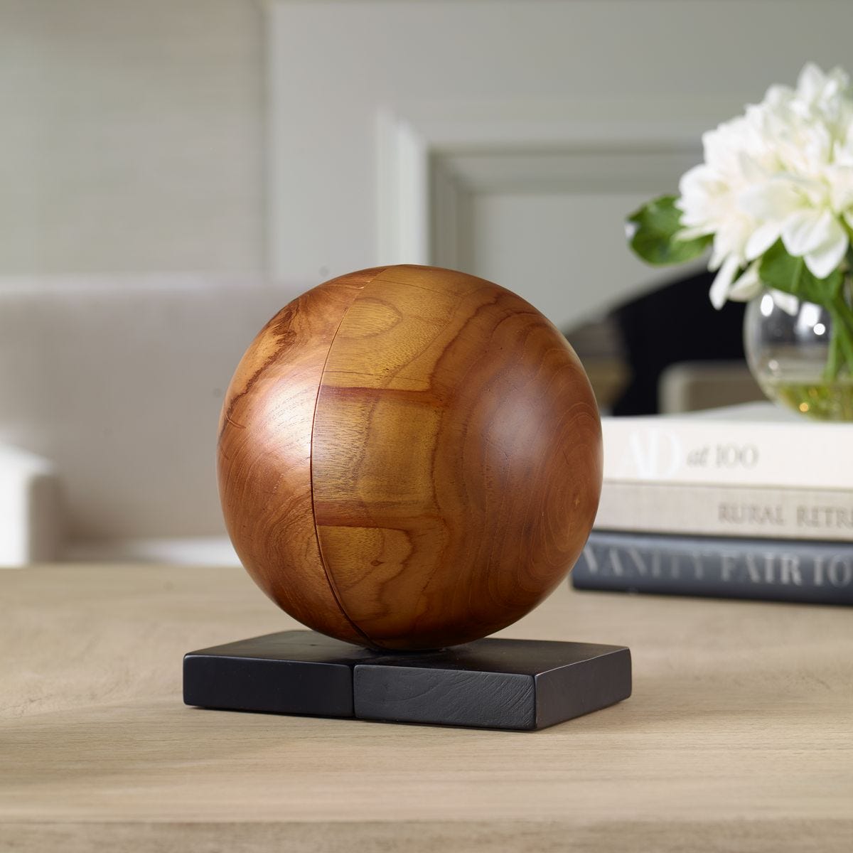 Teak and Noir Bookends, S/2