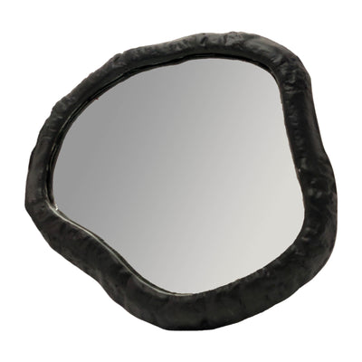 ALUM,14,HAMMERED OUTLINED MIRROR,MATTE BLACK