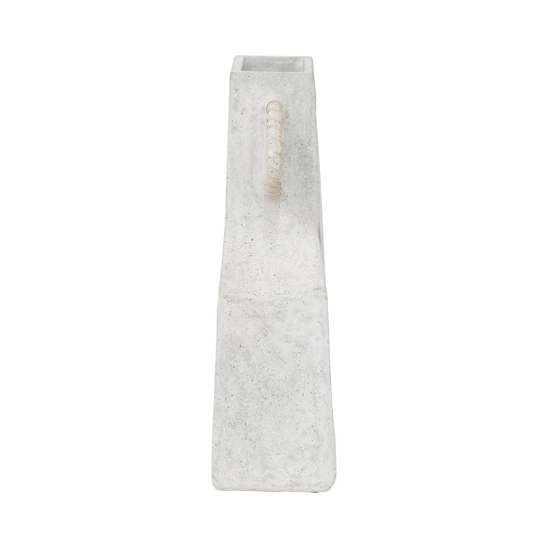 Ecomix, 10"H Abstract Vase, Antique White