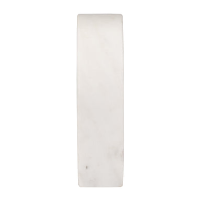 MARBLE, 6H HORSESHOE TABLETOP DECO, WHITE