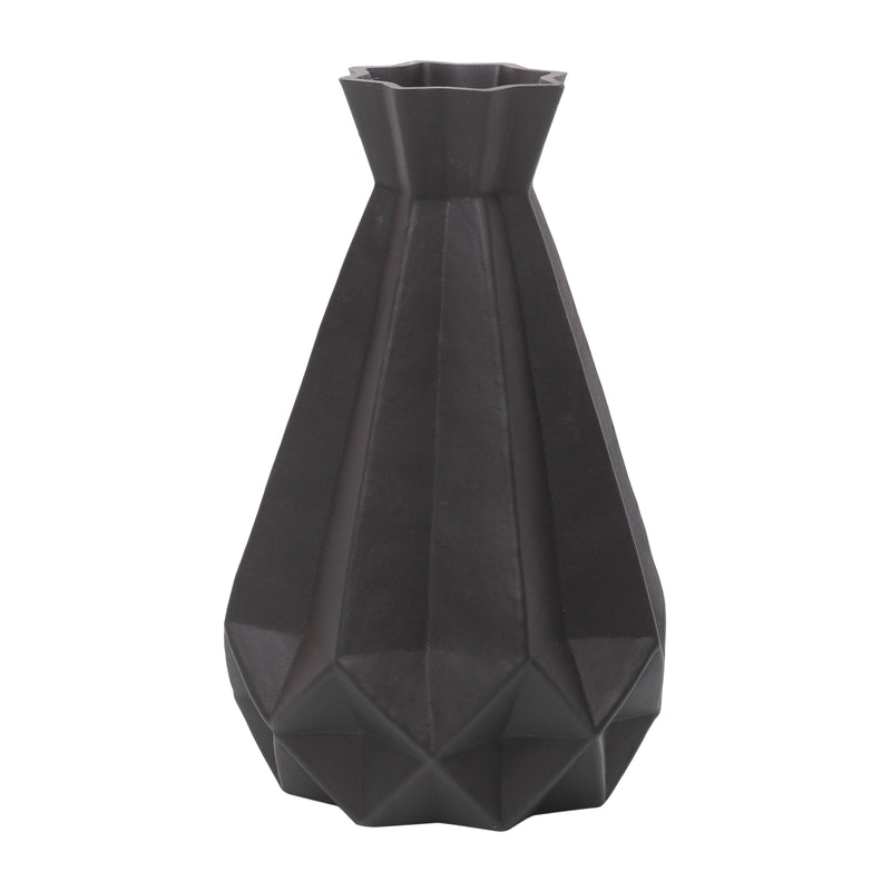 GLASS, 9H CLASSIC VASE, BLACK