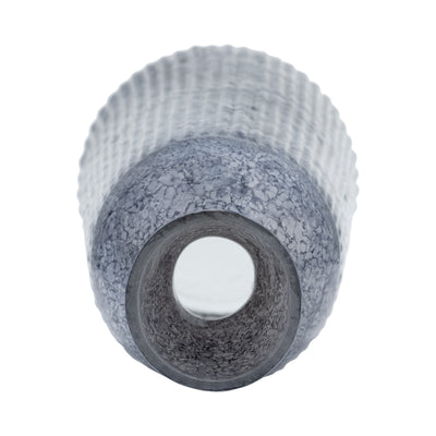 16, GROOVED GLASS VASE, BLUE