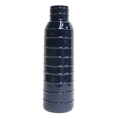 CER, 17H TRIBAL VASE, NAVY BLUE