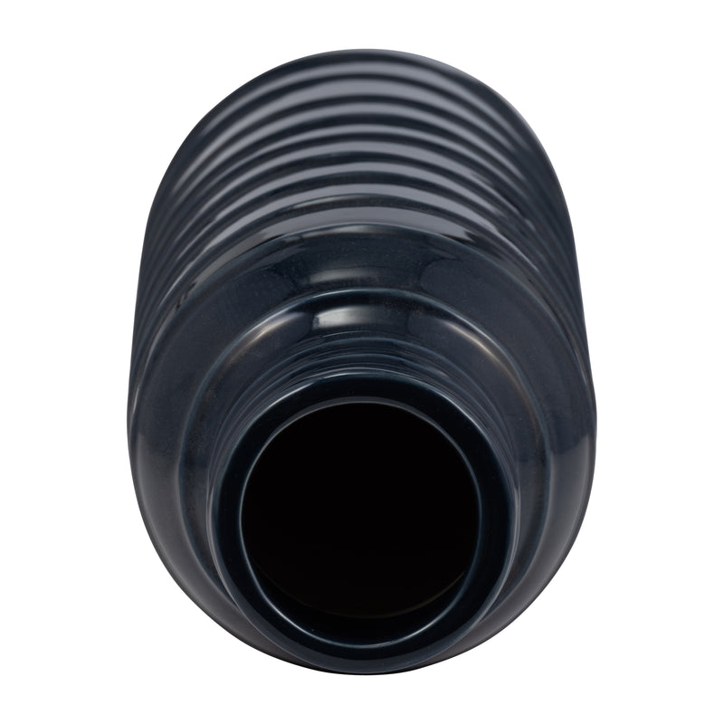 CER, 17H TRIBAL VASE, NAVY BLUE