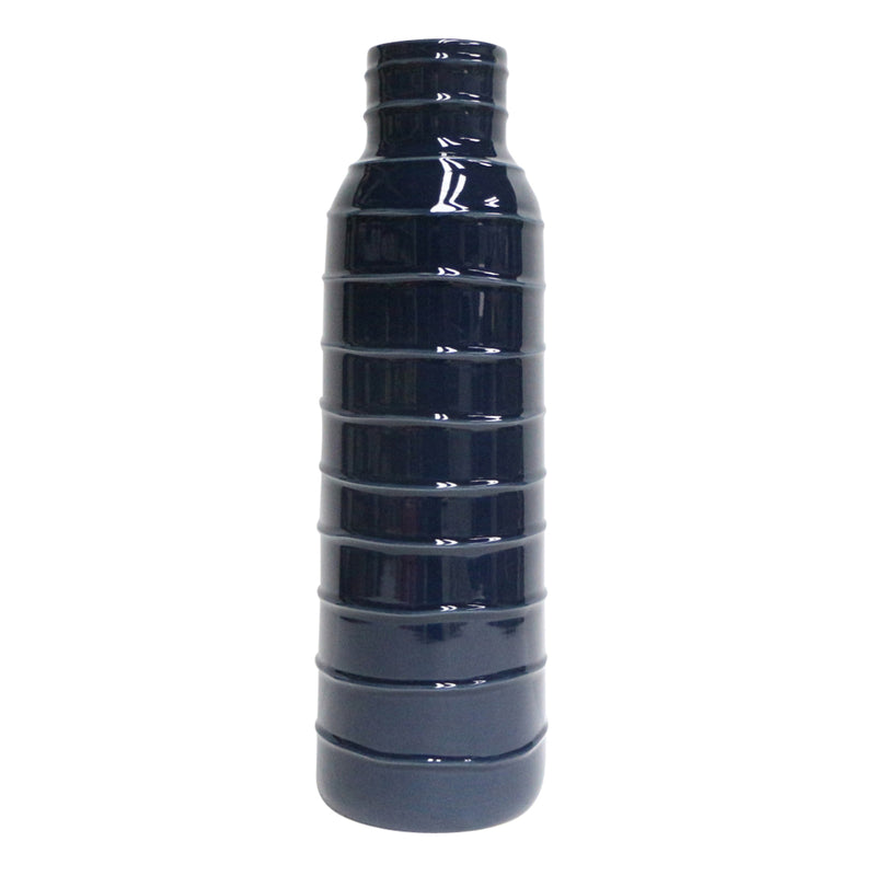 CER, 17H TRIBAL VASE, NAVY BLUE