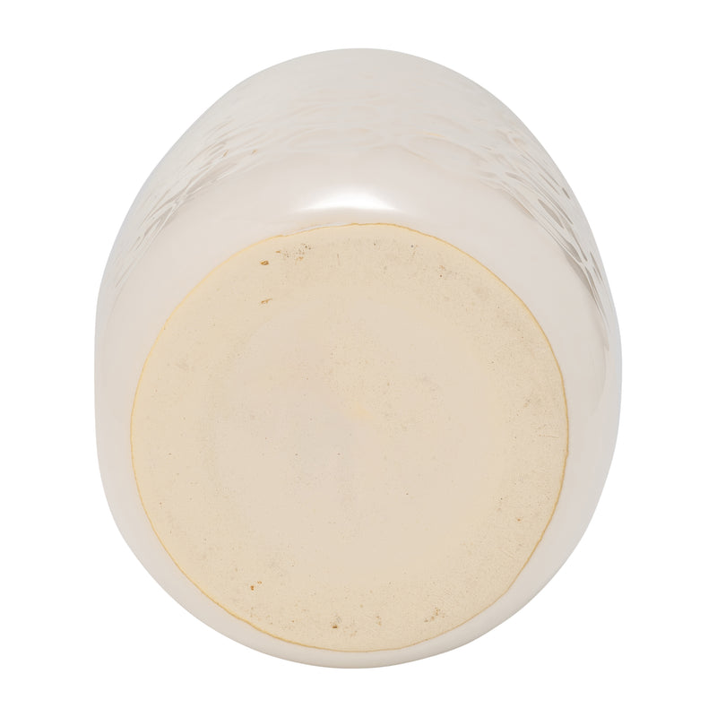 CER, 9 CIRCLES VASE, BEIGE