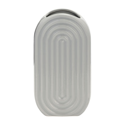 CER, 11 OVAL RIDGED VASE, GLACIER