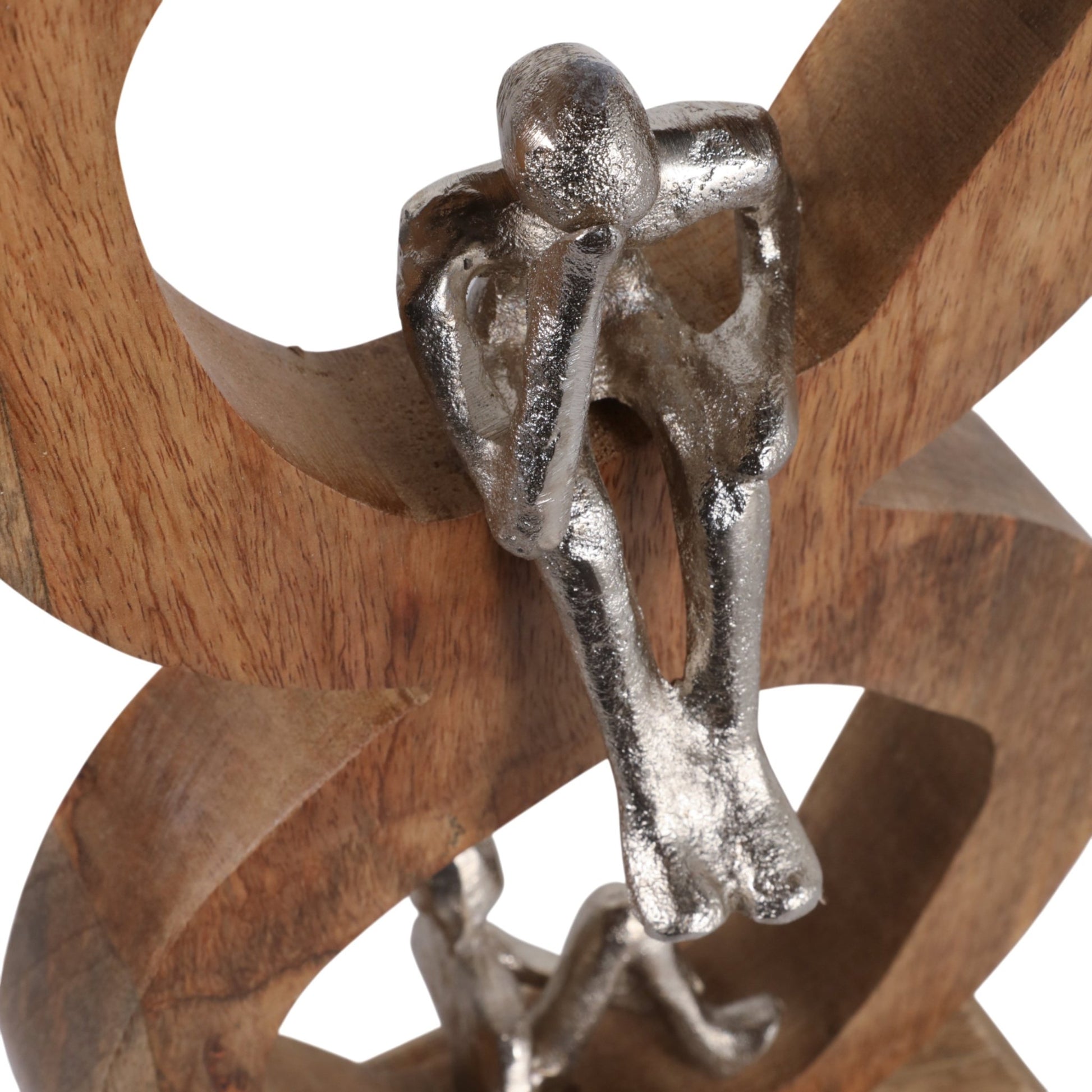 17x7" Figured In 2 Wood Rings, Natural/silver Table Decors| Sagebrook Home