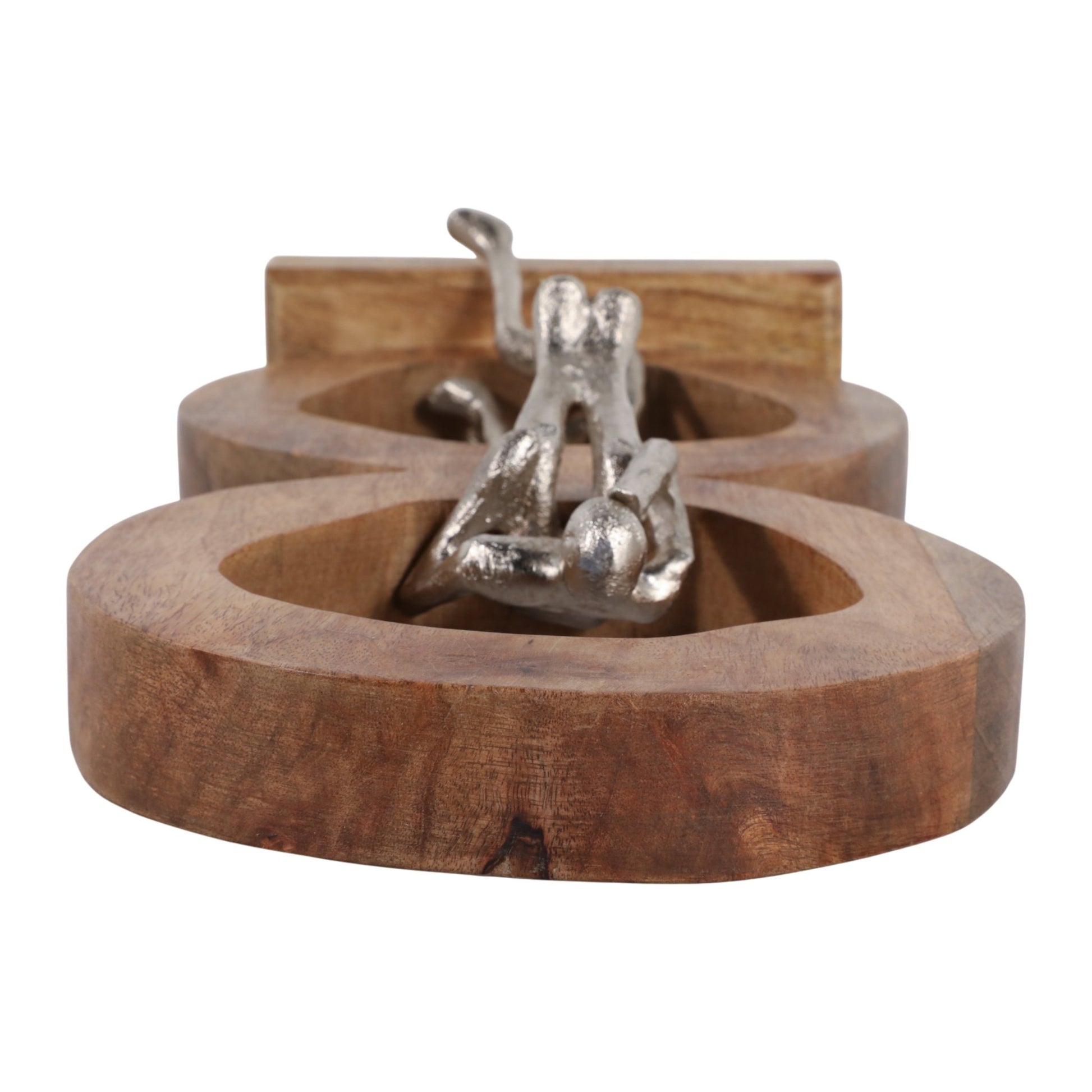 17x7" Figured In 2 Wood Rings, Natural/silver Table Decors| Sagebrook Home
