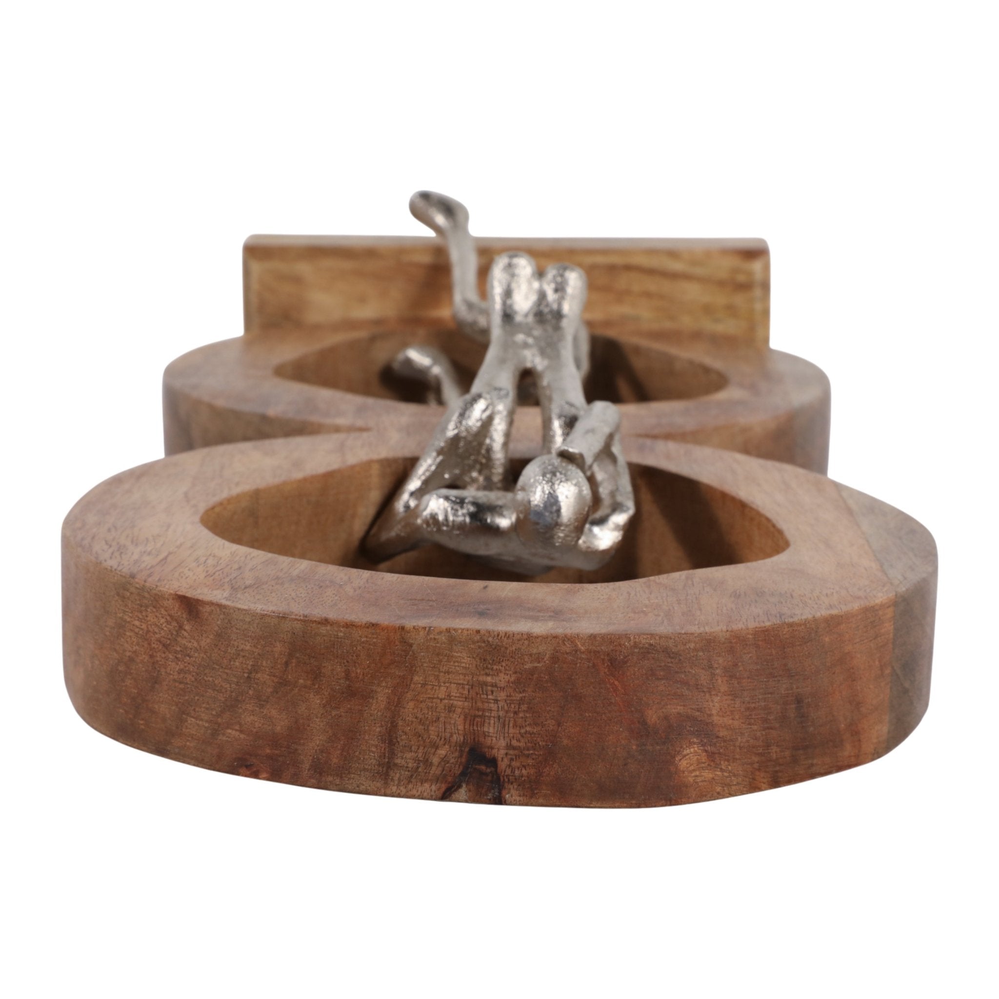 17x7" Figured In 2 Wood Rings, Natural/silver Table Decors| Sagebrook Home