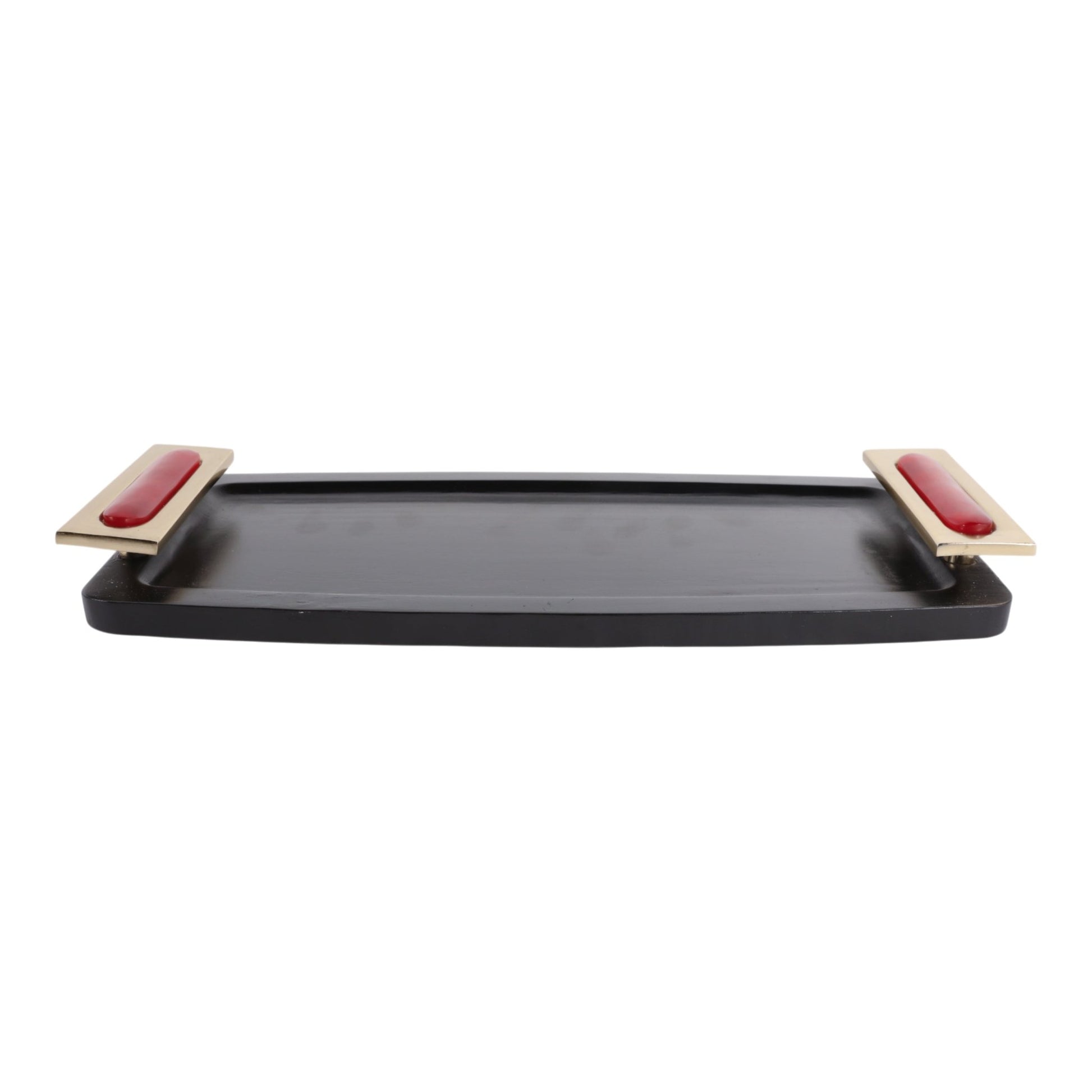 17x8" Chauncey Black And Red Tray Tray| Sagebrook Home