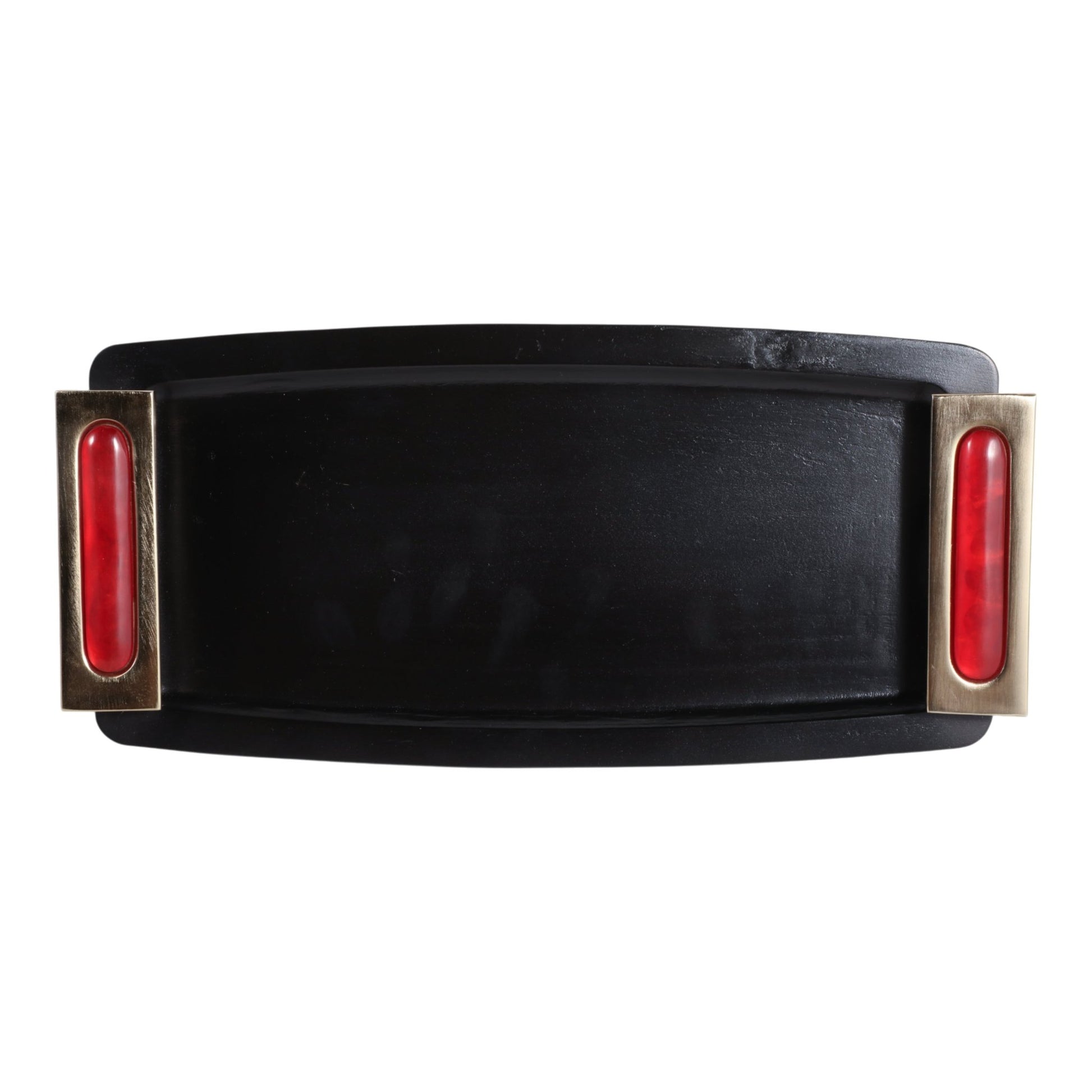 17x8" Chauncey Black And Red Tray Tray| Sagebrook Home