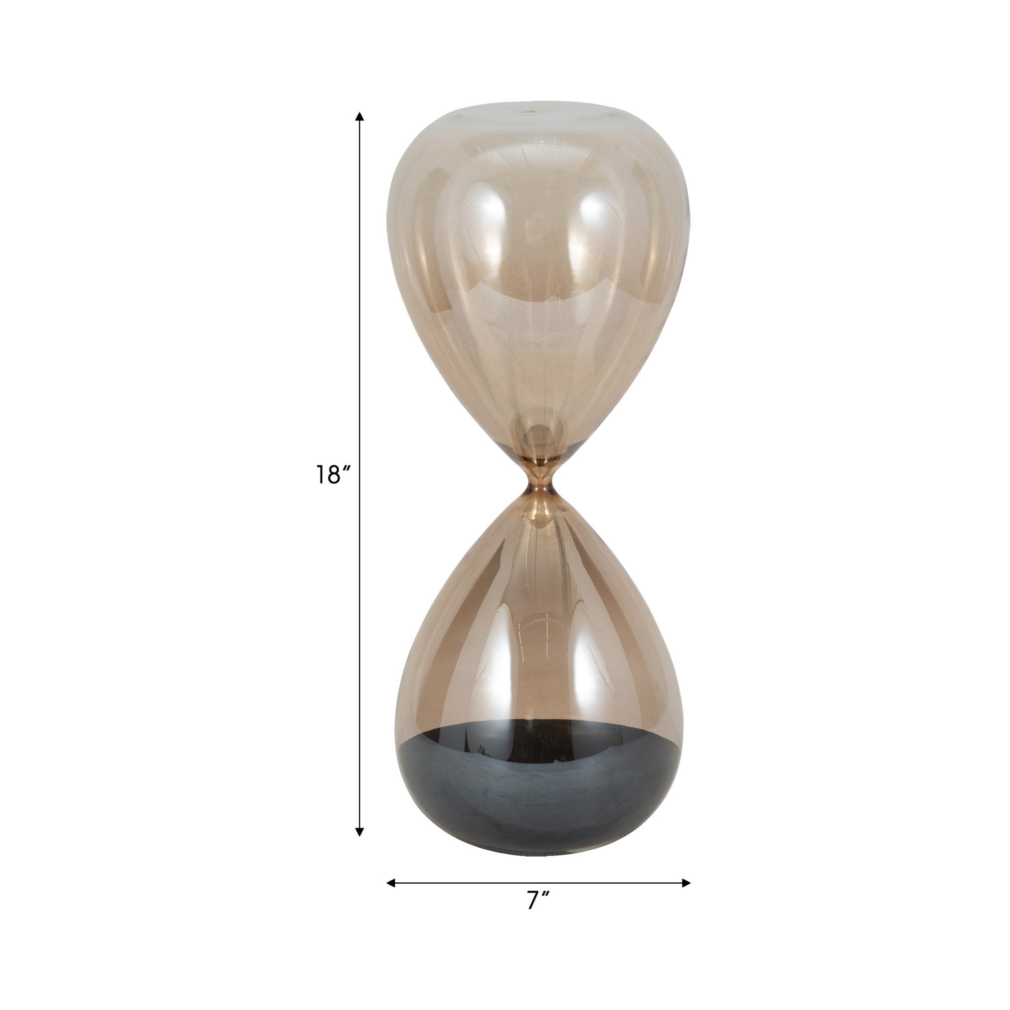 18" Ada Large Amber Hourglass Table Decors| Sagebrook Home