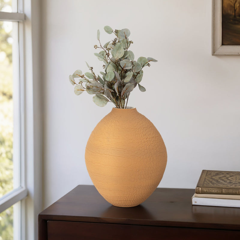 18" Baltra 3d Printed Vase, Apple Cinnamon - Al Rugaib Furniture