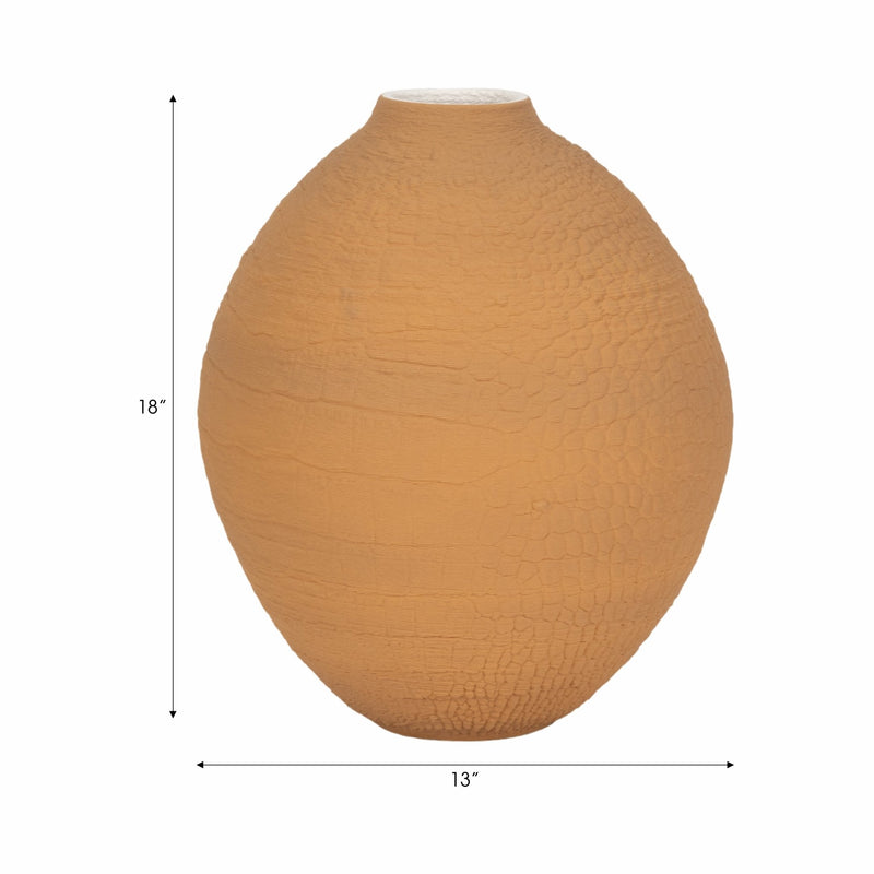 18" Baltra 3d Printed Vase, Apple Cinnamon - Al Rugaib Furniture