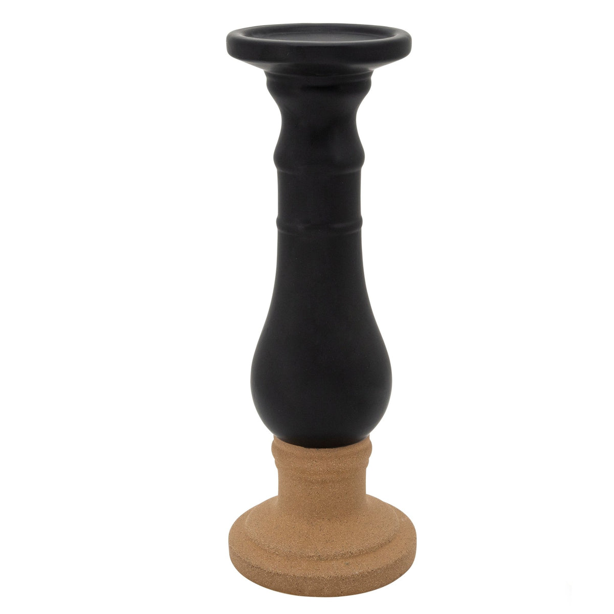18" Candle Holder 2Tone, Black Candle Holders| Sagebrook Home