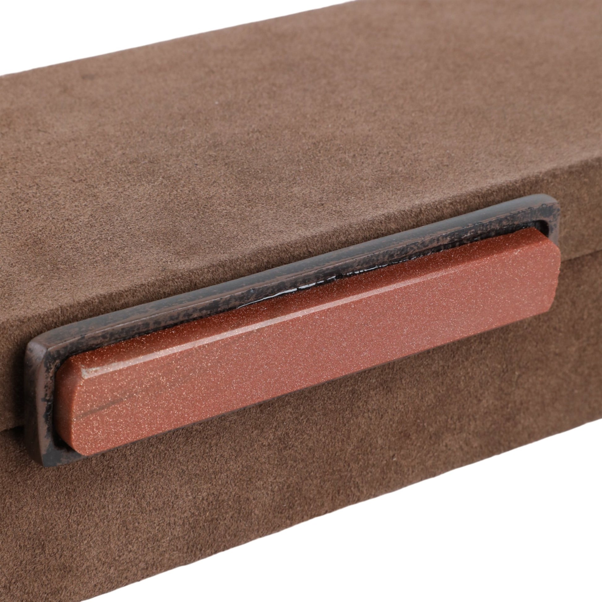 18" Delrio Suede And Goldstone Gemstone Hardware B Table Decors| Sagebrook Home
