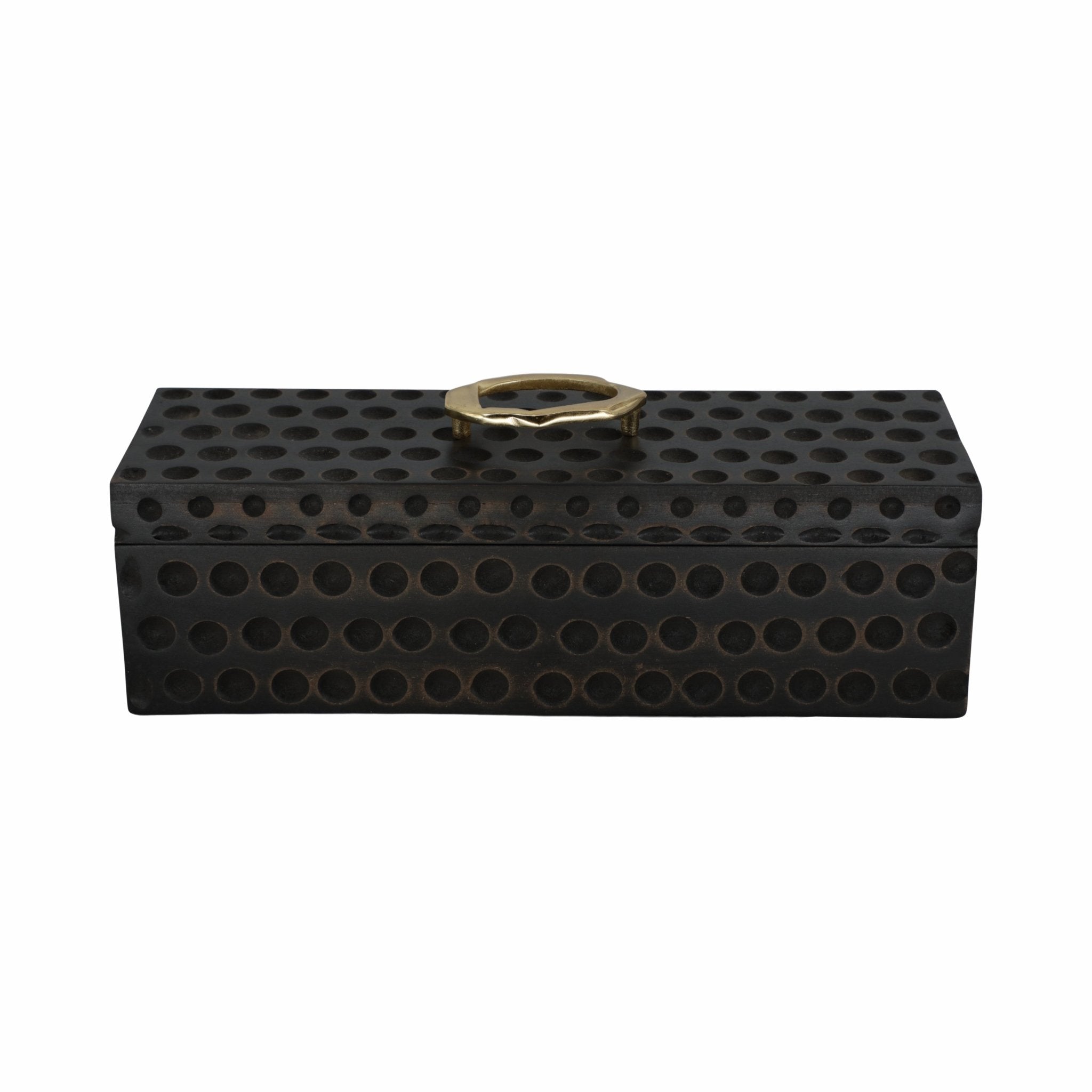 18" Griffon Black Wood Box Table Decors| Sagebrook Home