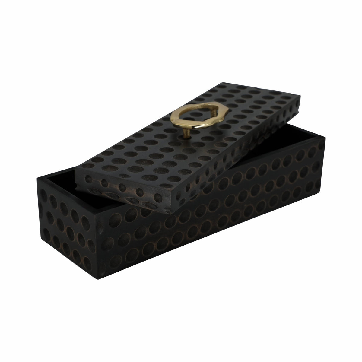 18" Griffon Black Wood Box Table Decors| Sagebrook Home