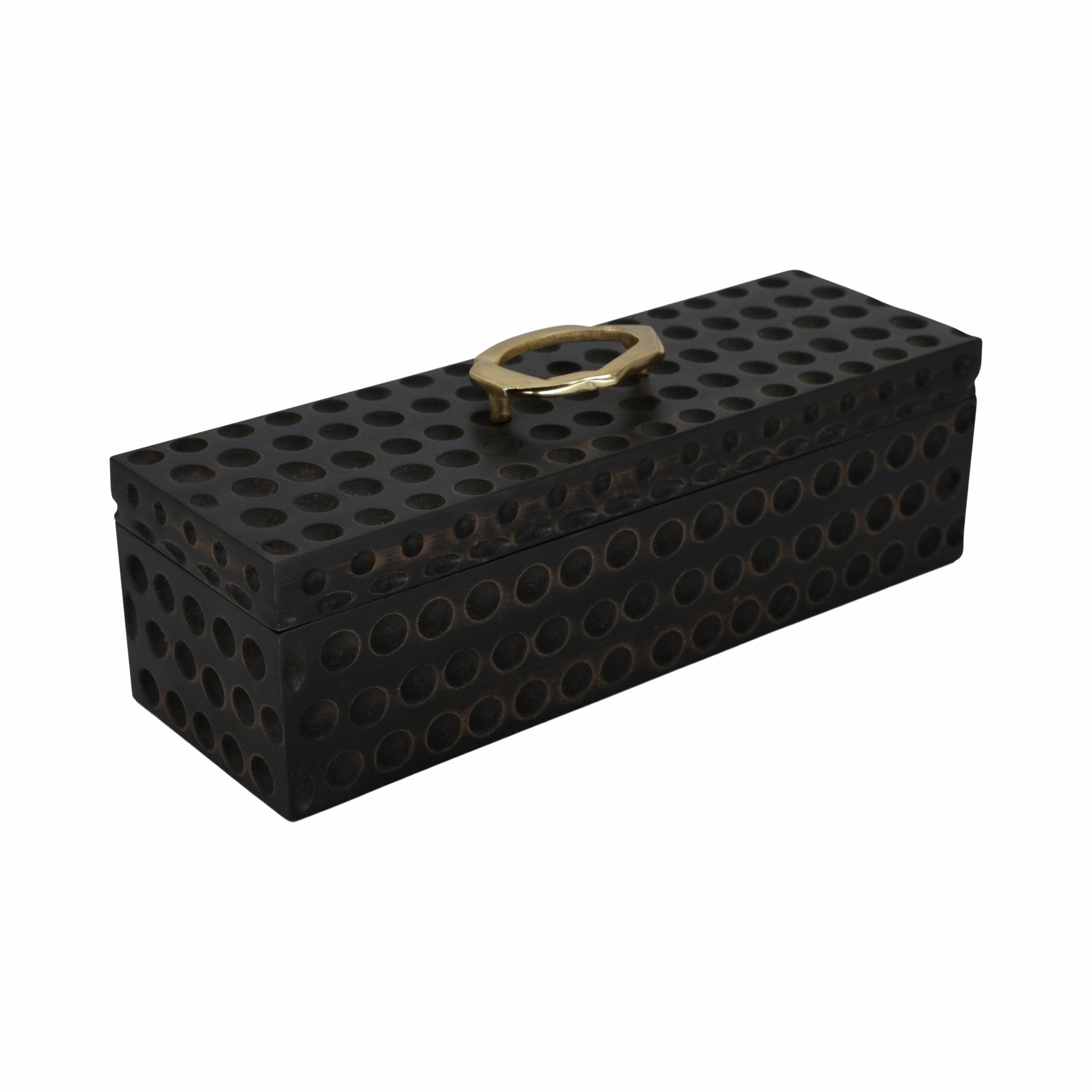 18" Griffon Black Wood Box Table Decors| Sagebrook Home