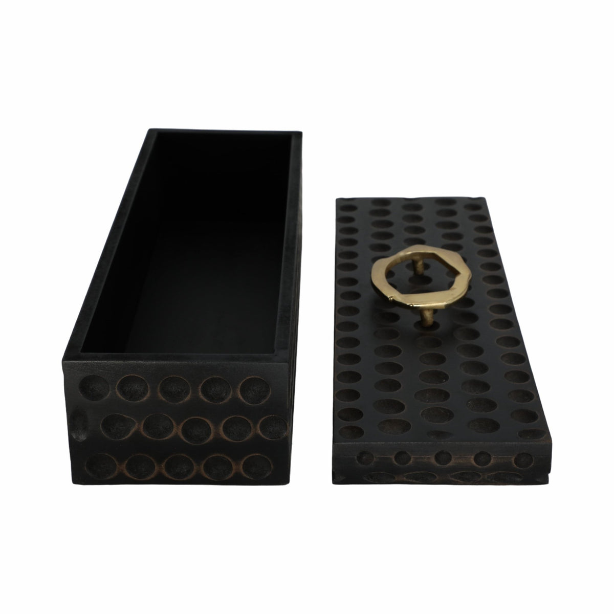 18" Griffon Black Wood Box Table Decors| Sagebrook Home