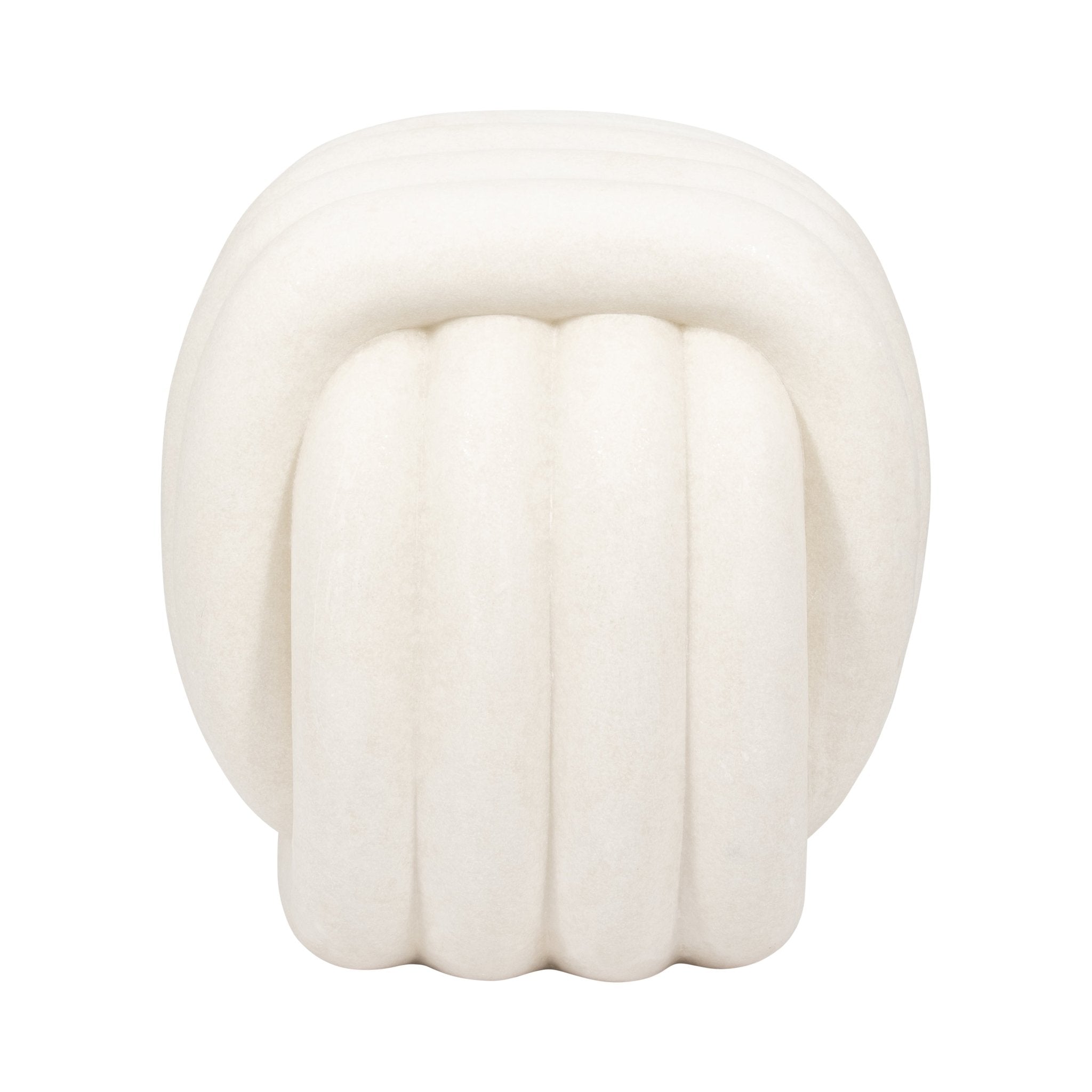 18" HUZZAH QUARTZ RESIN STOOL, WHITE Stools| Sagebrook Home