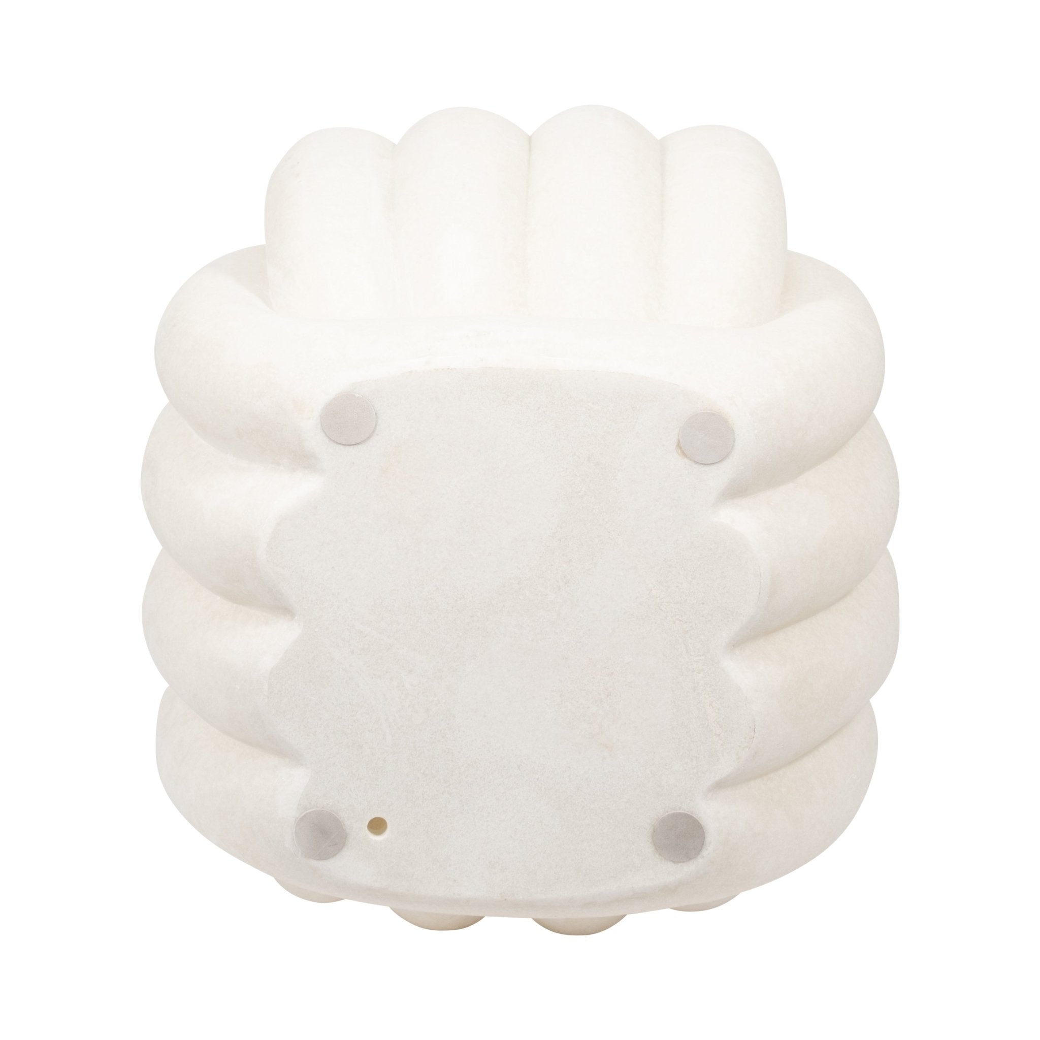 18" HUZZAH QUARTZ RESIN STOOL, WHITE Stools| Sagebrook Home