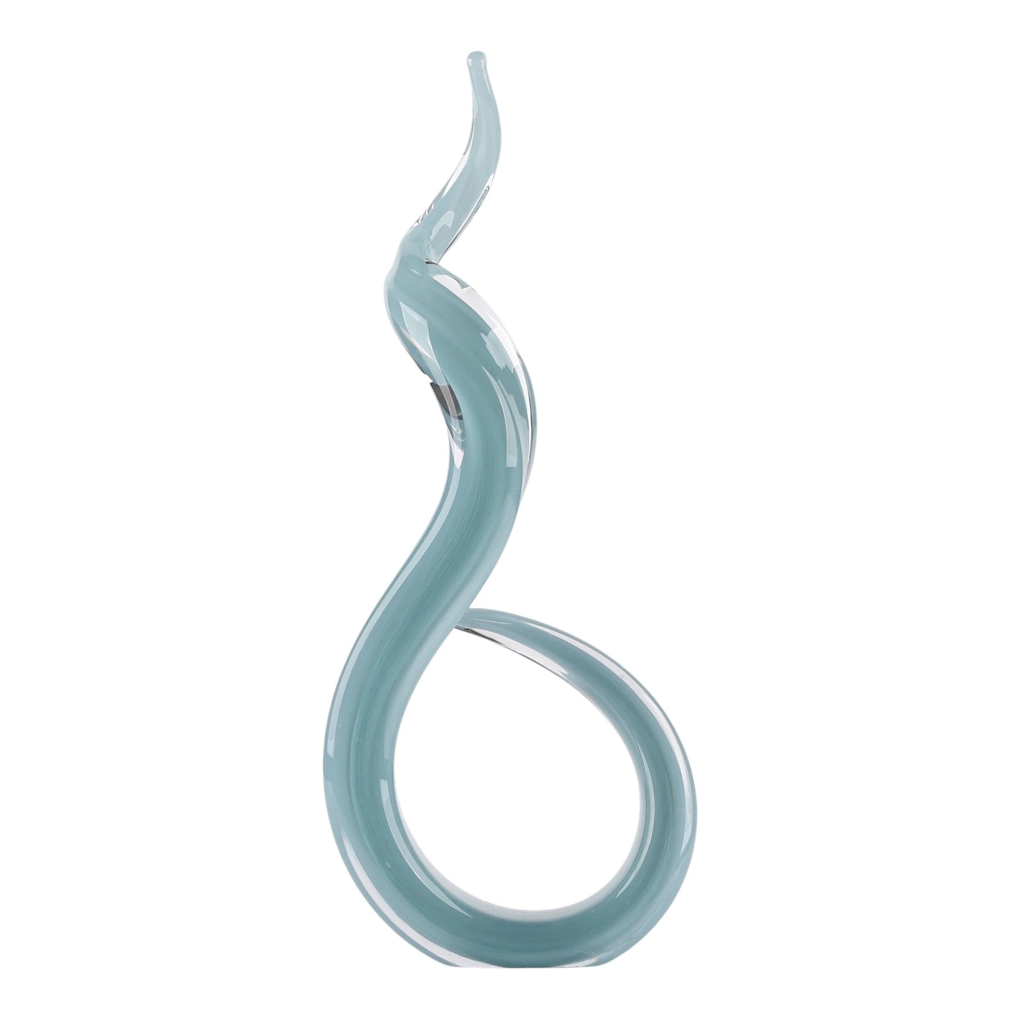 18" Kanah Teal Glass Sculpture Vases and Jars| Sagebrook Home