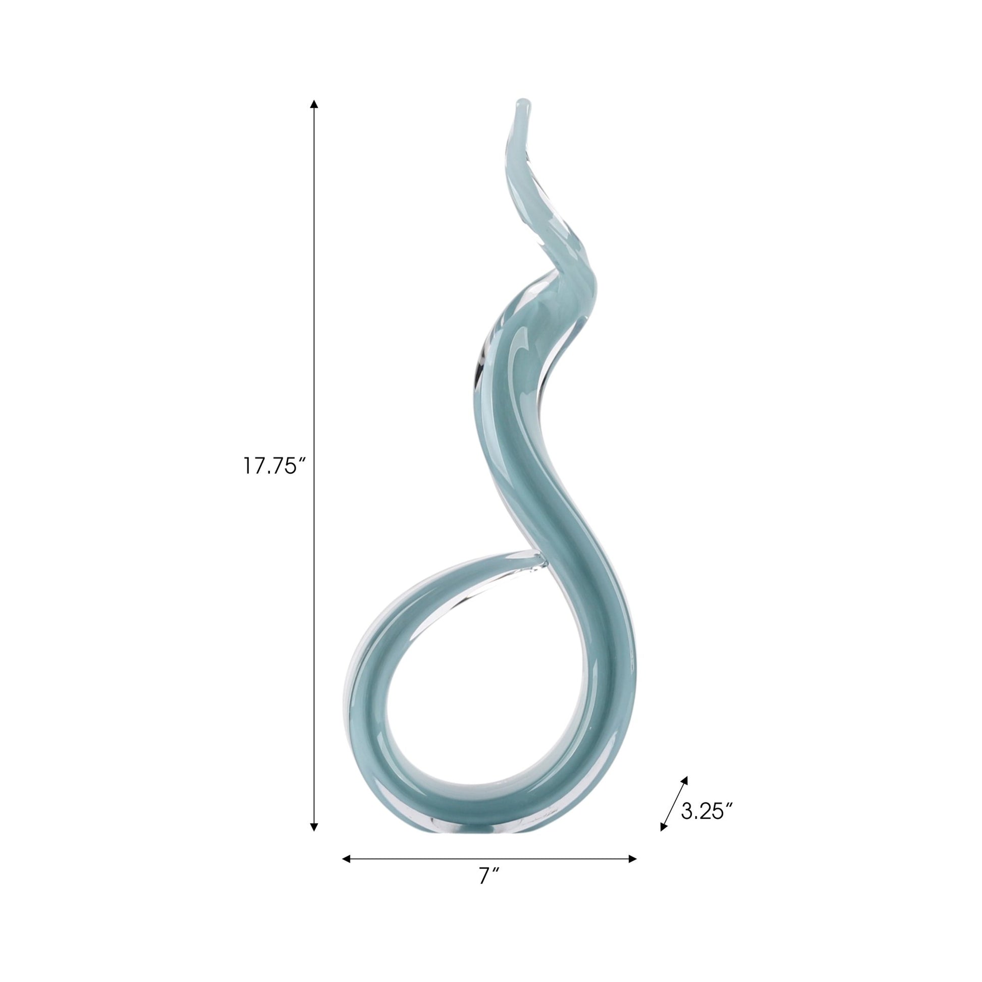 18" Kanah Teal Glass Sculpture Vases and Jars| Sagebrook Home