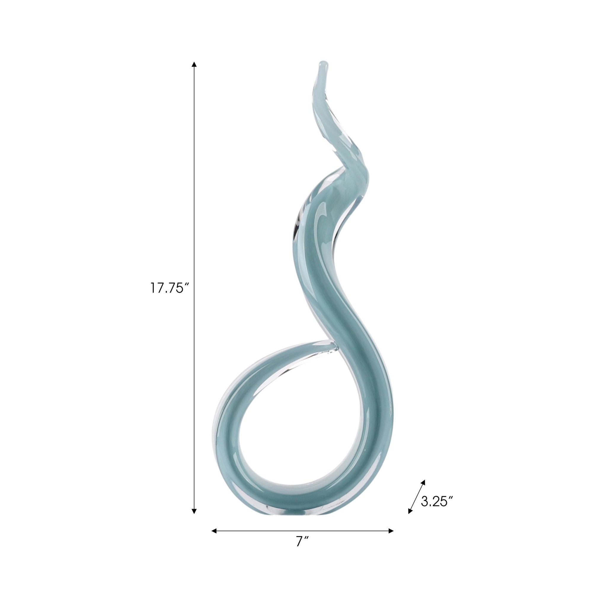 18" Kanah Teal Glass Sculpture Vases and Jars| Sagebrook Home