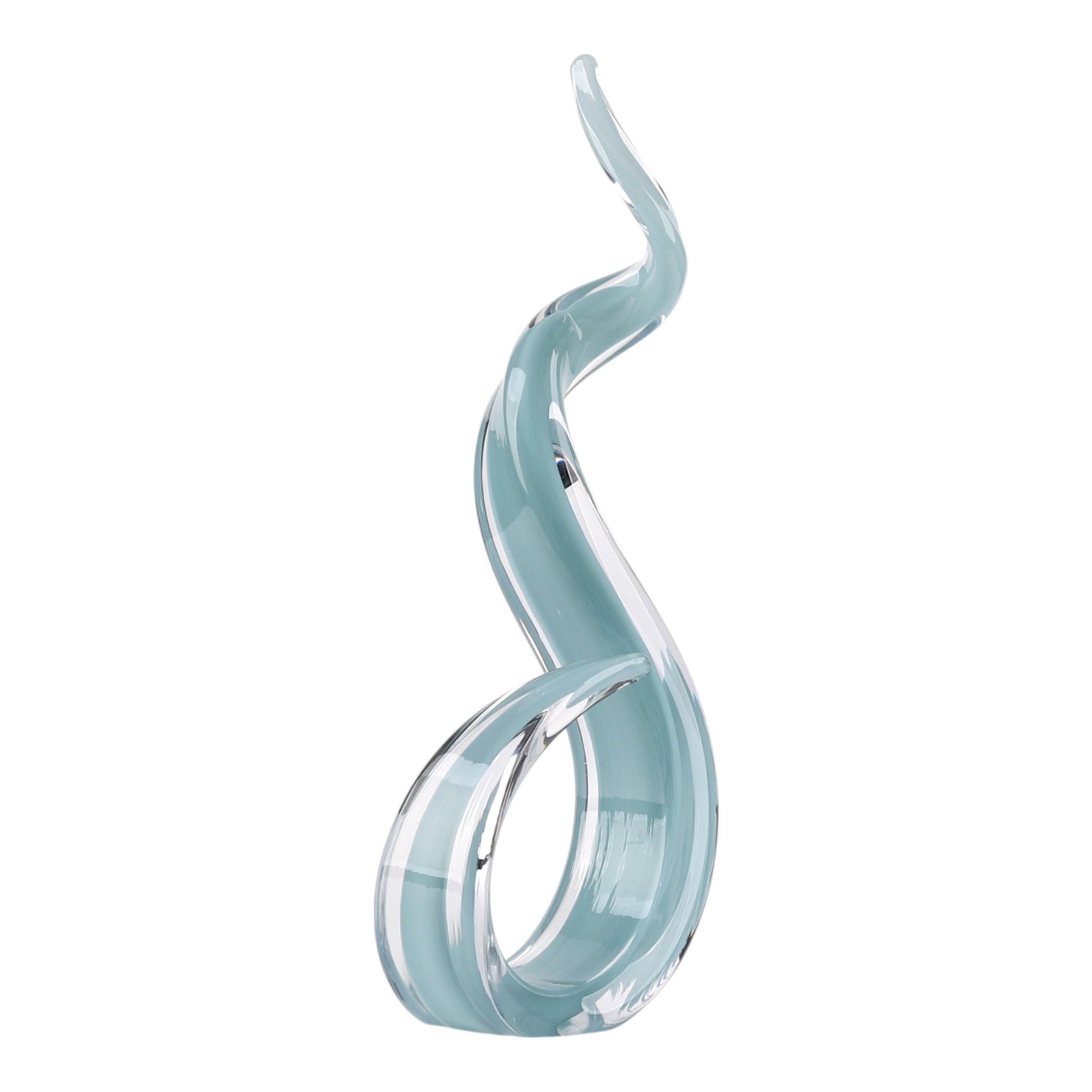 18" Kanah Teal Glass Sculpture Vases and Jars| Sagebrook Home