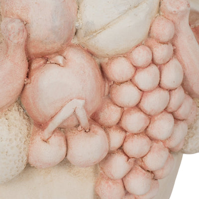 18" Lady With Flower Crown Planter, White/pink - Al Rugaib Furniture