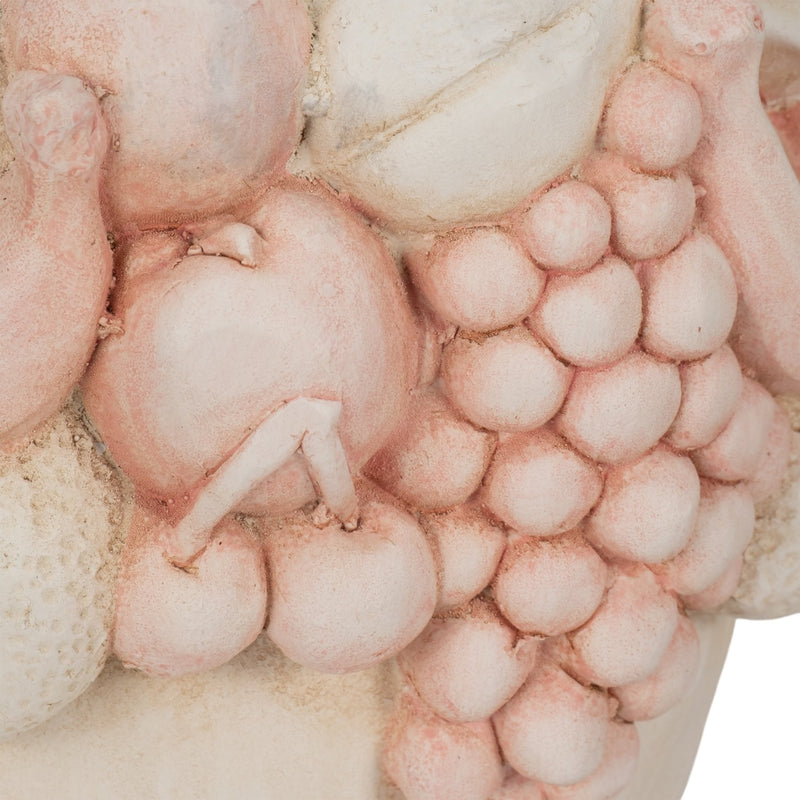 18" Lady With Flower Crown Planter, White/pink - Al Rugaib Furniture