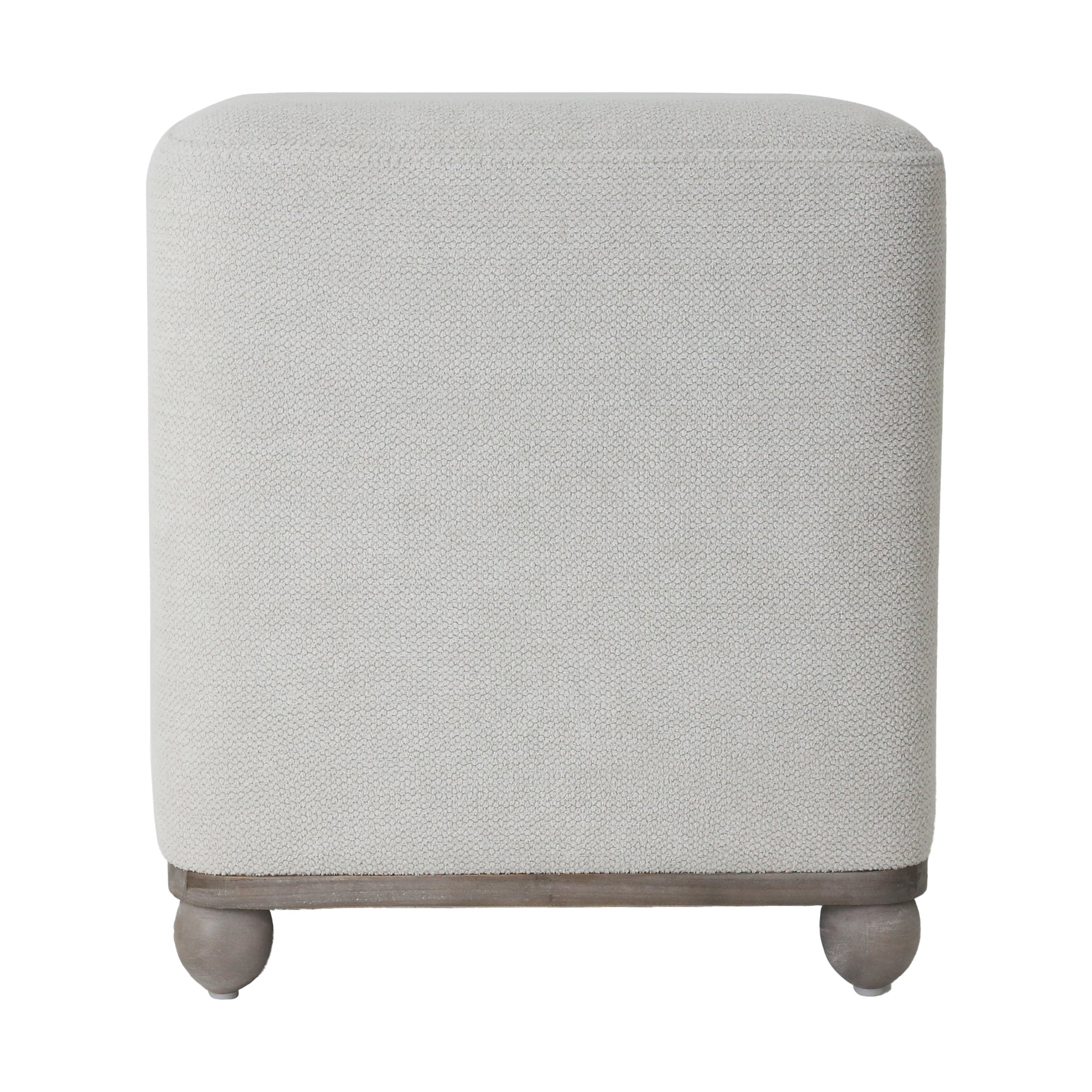 18" Pharlain Square Stool With Wood Feet Stools| Sagebrook Home