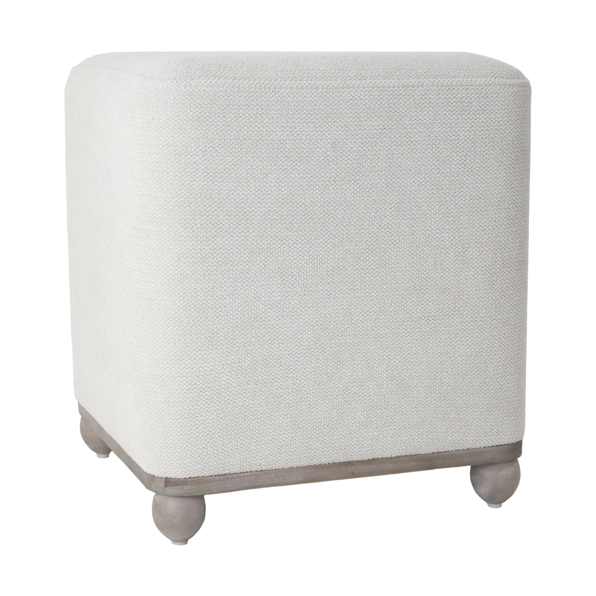 18" Pharlain Square Stool With Wood Feet Stools| Sagebrook Home