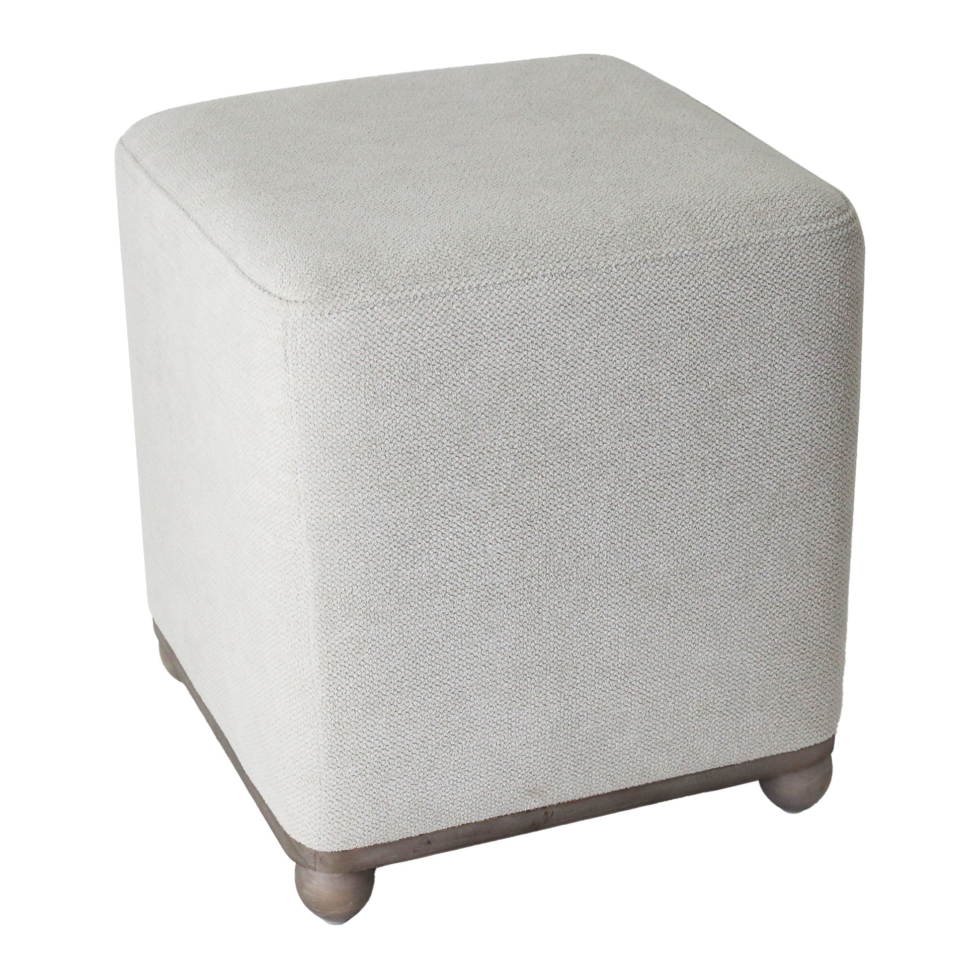18" Pharlain Square Stool With Wood Feet Stools| Sagebrook Home