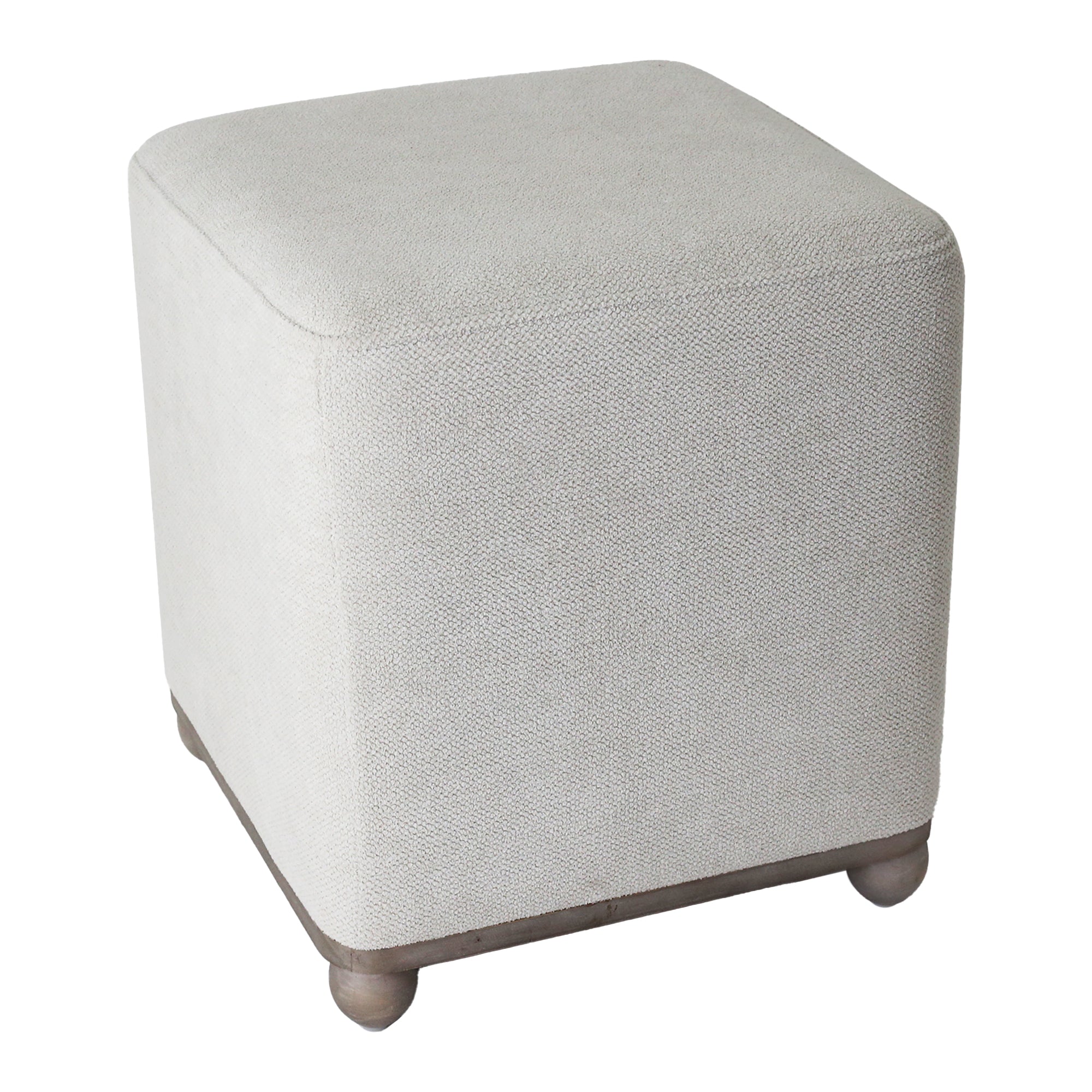 18" Pharlain Square Stool With Wood Feet Stools| Sagebrook Home
