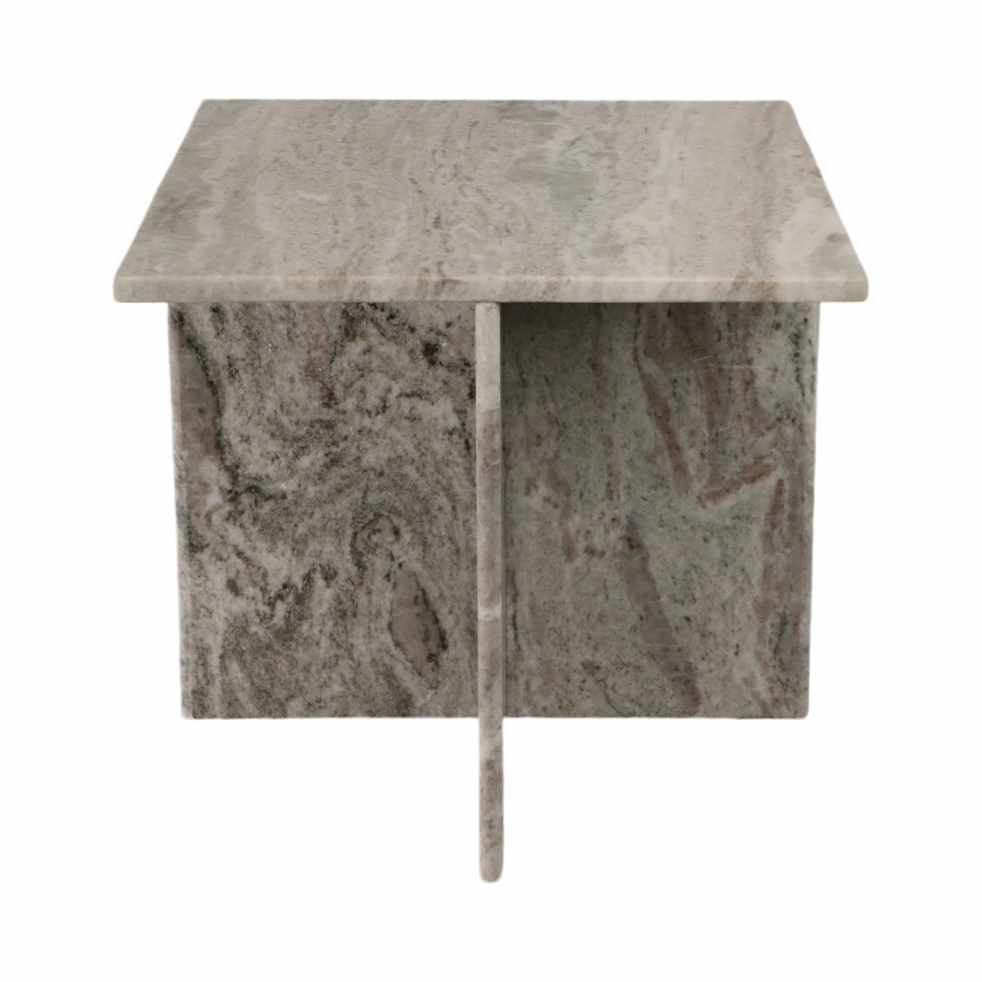 18" ROMMI LARGE MARBLE TABLE, WHITE Accent & End Tables| Sagebrook Home