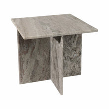 18" ROMMI LARGE MARBLE TABLE, WHITE