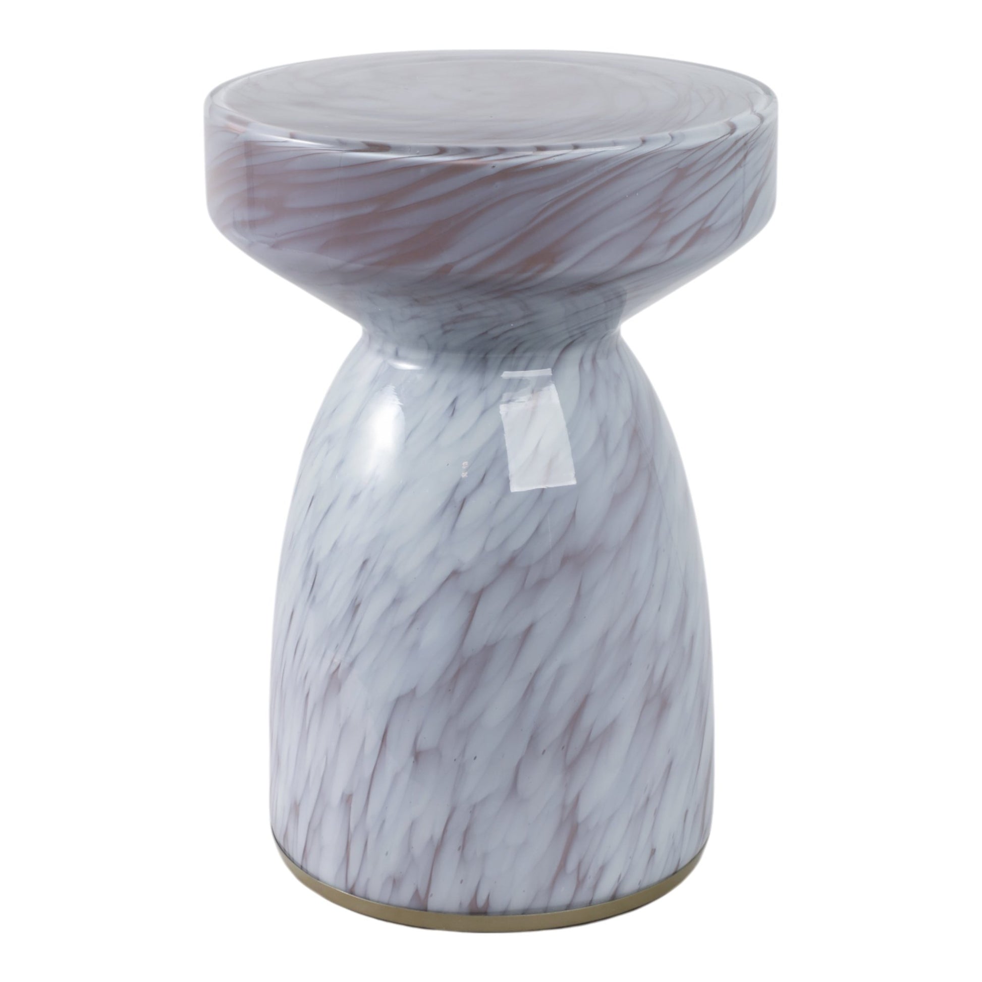 18" Rosario Small Art Glass Table, Pink Accent & End Tables| Sagebrook Home