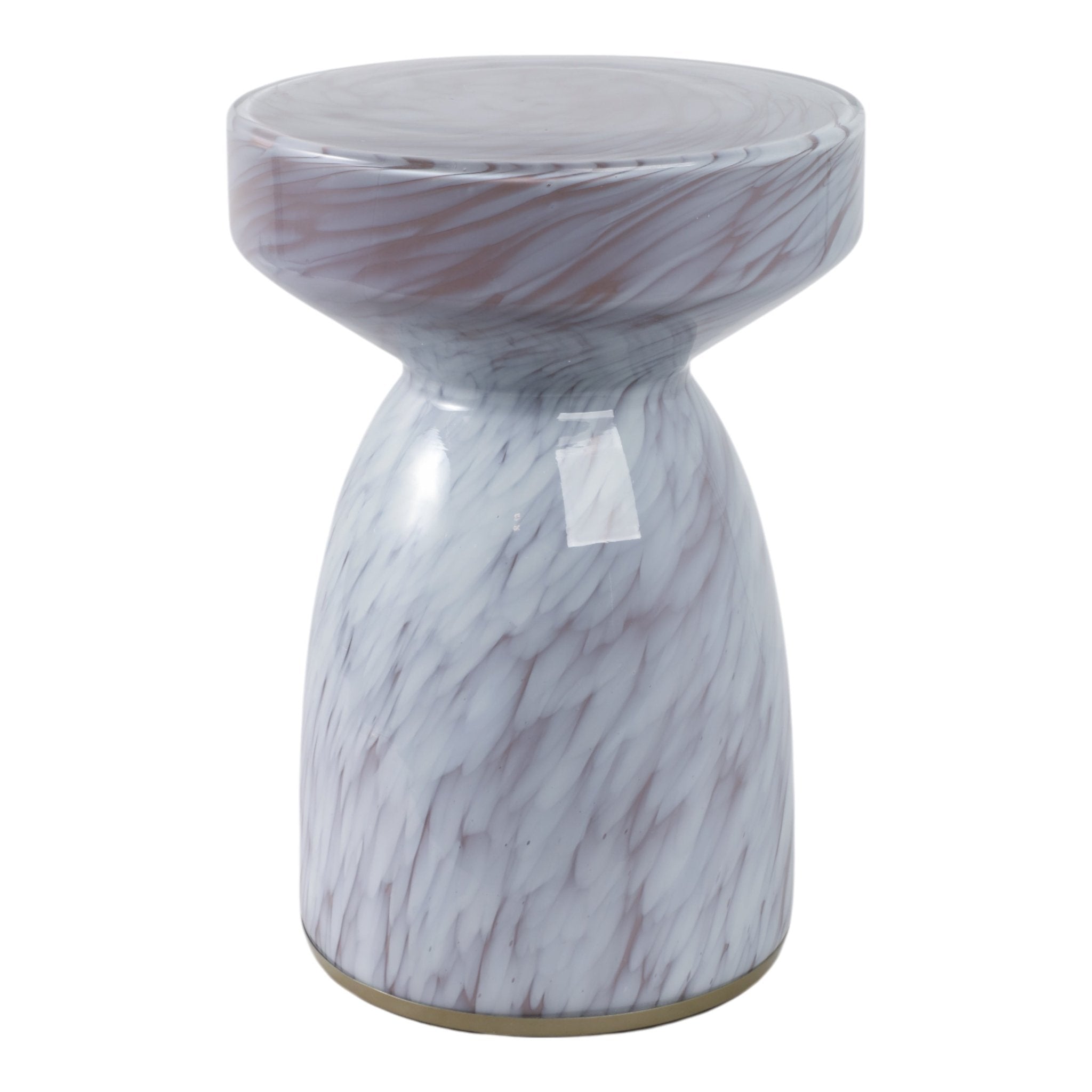 18" Rosario Small Art Glass Table, Pink Accent & End Tables| Sagebrook Home