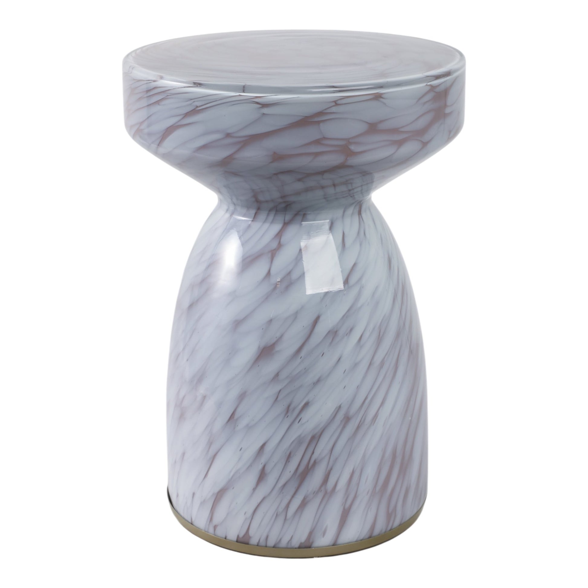 18" Rosario Small Art Glass Table, Pink Accent & End Tables| Sagebrook Home