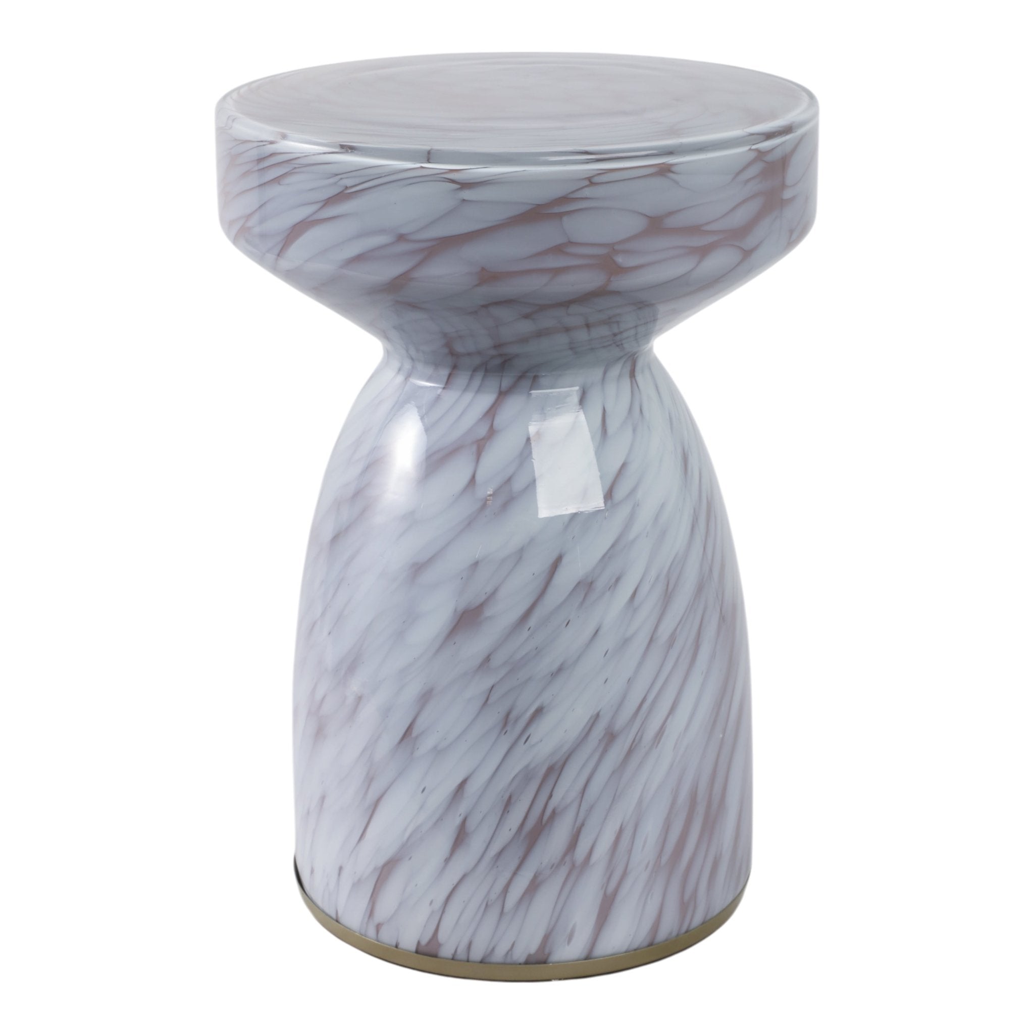 18" Rosario Small Art Glass Table, Pink Accent & End Tables| Sagebrook Home