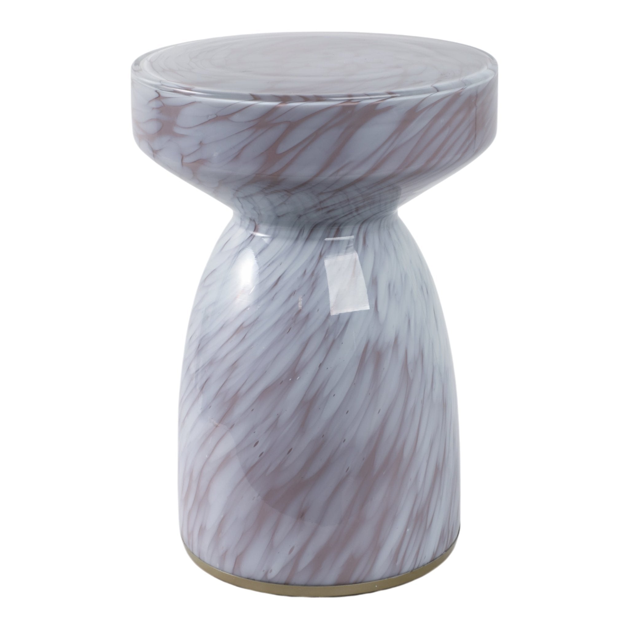 18" Rosario Small Art Glass Table, Pink Accent & End Tables| Sagebrook Home