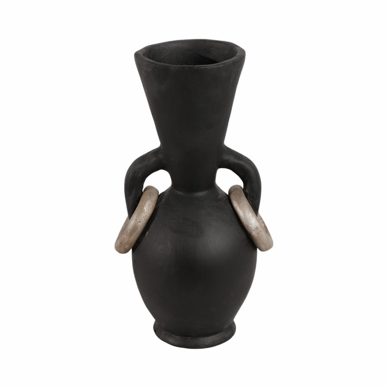 18" XIXA BLACK LARGE ECOMIX VASE - Al Rugaib Furniture