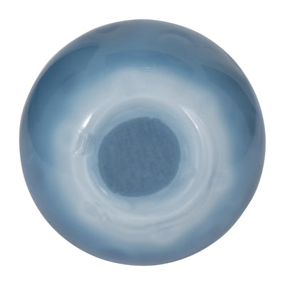 GLASS, 11 DIMPLE VASE BLUE