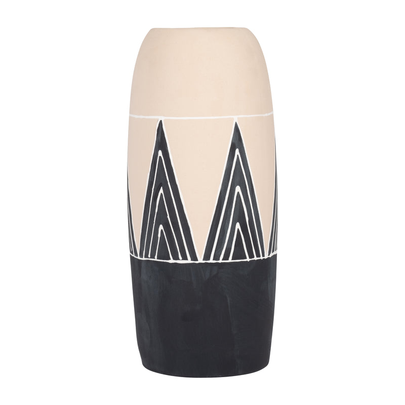 PORCELAIN, 12 TAHOE VASE, BLUE/NATURAL